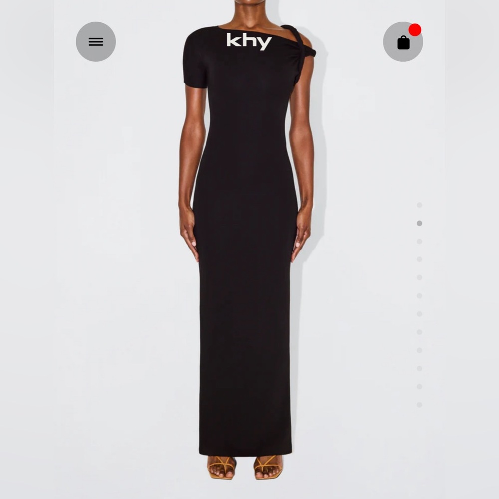 Khy Sueded Stretch Twist Maxi Dress